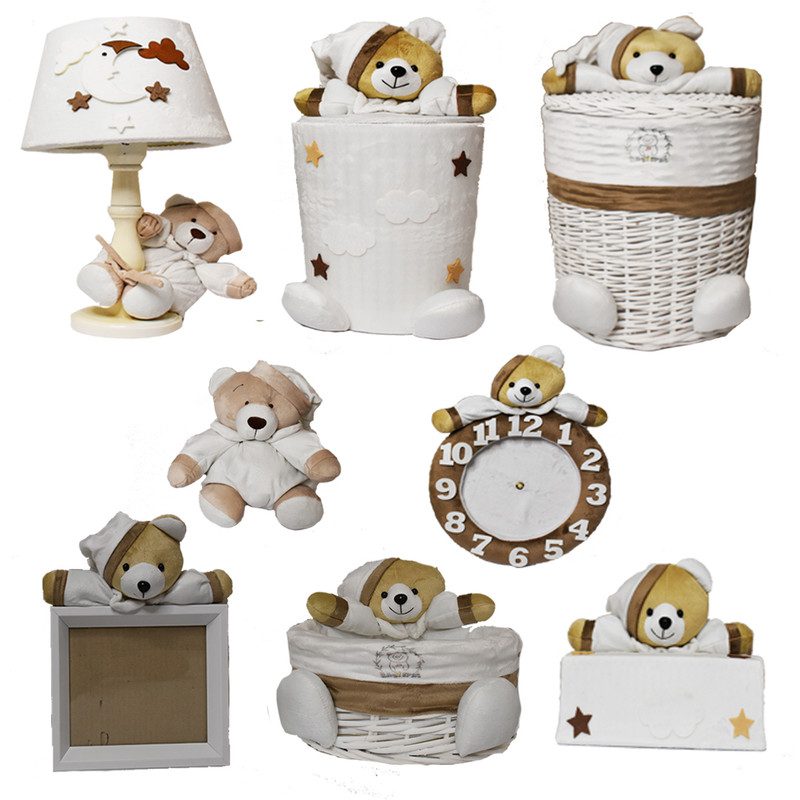 پرطرفدارترین هدیههای سیسمونی برای نوزادان خرید و قیمت ست سیسمونی اتاق کودک مدل خرس کرم مجموعه 8 عددی